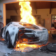 auto elettrica esplode garage
