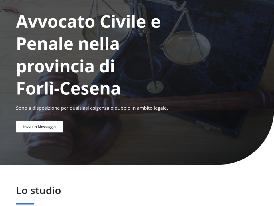 Homepage del sito dello Studio Legale Avvocato Sara Palmisano