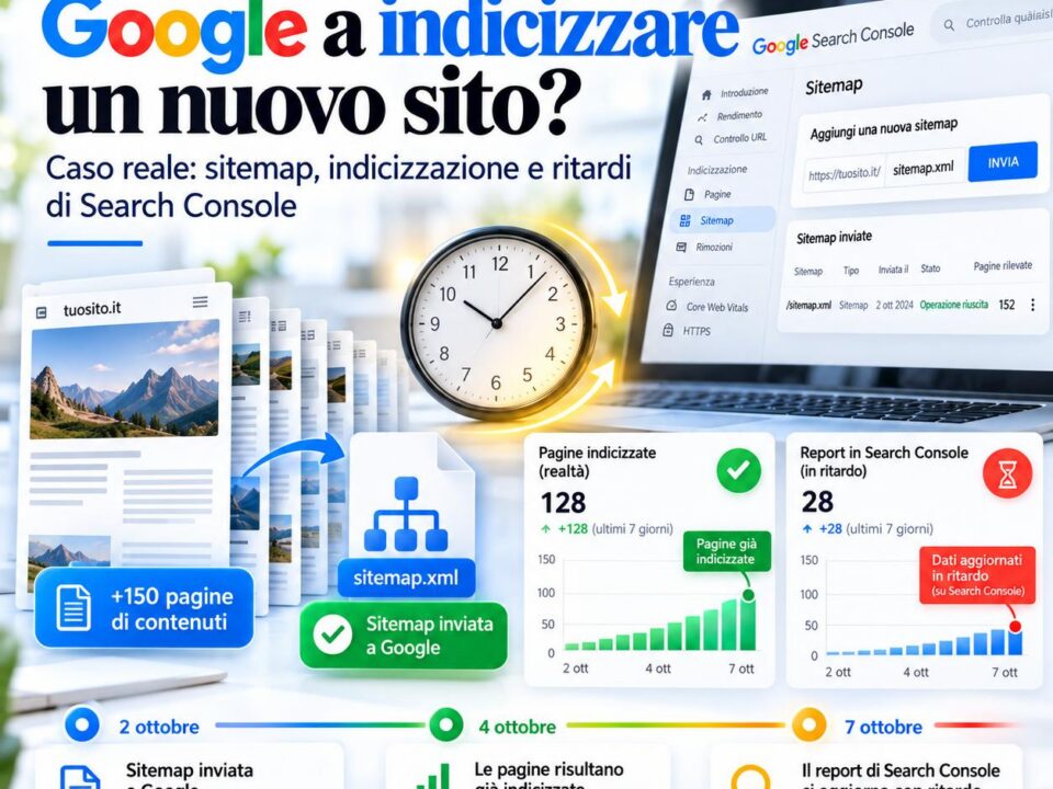 quanto ci mette google indicizzare sito